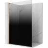 Mexen Kioto L Walk-in Shower Wall 120 x 200 cm, Black Ombre 8 mm, Rose Gold - 800-120-103-60-76