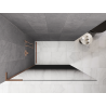 Mexen Kioto L Walk-in Shower Panel 90 x 200 cm, Black Ombre 8 mm, Brushed Copper - 800-090-103-65-76