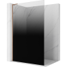 Mexen Kioto L Walk-in Shower Panel 90 x 200 cm, Black Ombre 8 mm, Brushed Copper - 800-090-103-65-76