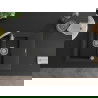 Mexen Gaspar 1.5-compartment granite sink with a drip tray and kitchen mixer tap Telma, Black/Silver - 6507-73-670200-00