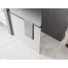 Mexen Kioto+ shower wall with shelf Walk-in 100 x 200 cm, white ombre 8 mm, chrome - 800-100-121-01-86