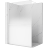 Mexen Kioto+ shower wall with shelf Walk-in 70 x 200 cm, white ombre 8 mm, white - 800-070-121-20-86