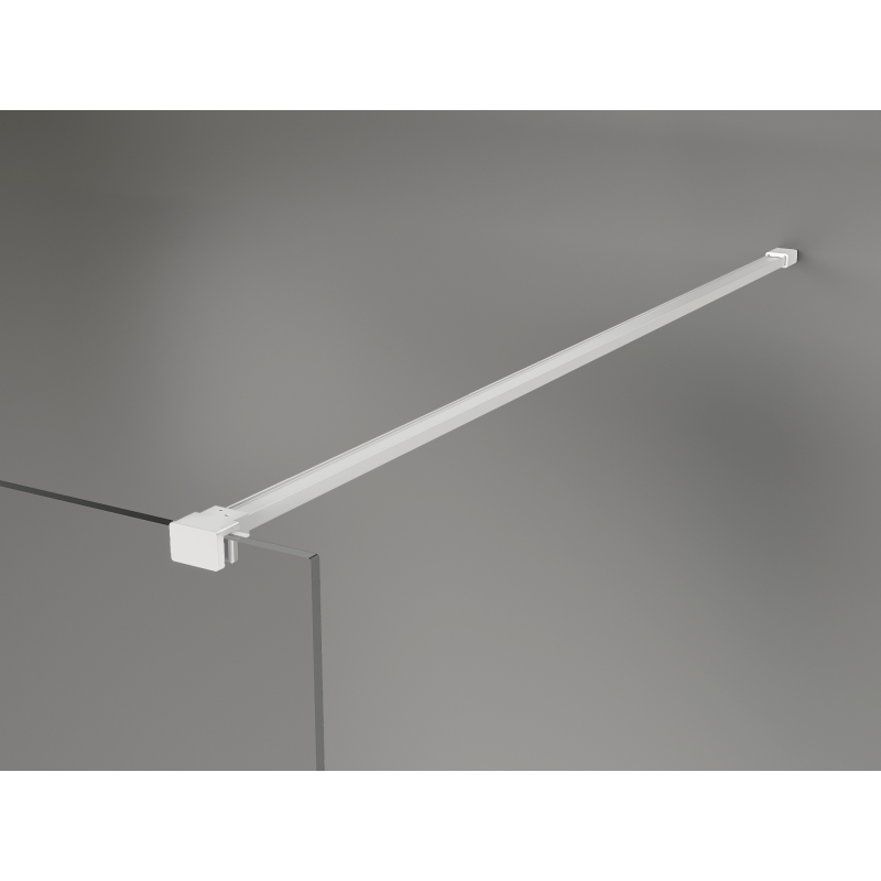 Mexen Kioto+ shower wall with shelf Walk-in 80 x 200 cm, white ombre 8 mm, white - 800-080-121-20-86