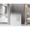 Mexen Kioto+ shower wall with shelf Walk-in 80 x 200 cm, white ombre 8 mm, white - 800-080-121-20-86