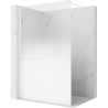 Mexen Kioto+ shower wall with shelf Walk-in 80 x 200 cm, white ombre 8 mm, white - 800-080-121-20-86