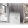 Mexen Kioto+ shower wall with shelf Walk-in 110 x 200 cm, white ombre 8 mm, white - 800-110-121-20-86