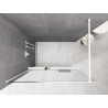 Mexen Kioto+ shower wall with shelf Walk-in 130 x 200 cm, ombre white 8 mm, white - 800-130-121-20-86