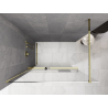 Mexen Kioto+ shower wall with shelf Walk-in 70 x 200 cm, white ombre 8 mm, gold - 800-070-121-50-86