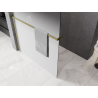 Mexen Kioto+ shower wall with shelf Walk-in 80 x 200 cm, white ombre 8 mm, gold - 800-080-121-50-86