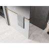 Mexen Kioto+ shower wall with shelf Walk-in 110 x 200 cm, white ombre 8 mm, brushed gold - 800-110-121-55-86