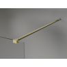 Mexen Kioto+ shower wall with shelf Walk-in 110 x 200 cm, white ombre 8 mm, brushed gold - 800-110-121-55-86