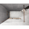 Mexen Kioto+ shower wall with shelf Walk-in 80 x 200 cm, white ombre 8 mm, pink gold - 800-080-121-60-86