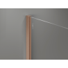 Mexen Kioto+ shower wall with shelf Walk-in 110 x 200 cm, white ombre 8 mm, brushed copper - 800-110-121-65-86