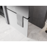 Mexen Kioto+ Shower wall with shelf Walk-in 150 x 200 cm, white ombre 8 mm, brushed gun gray - 800-150-121-66-86