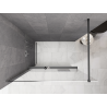 Mexen Kioto+ Walk-in Shower Wall with Shelf 110 x 200 cm, White Ombre 8 mm, Gun Metal - 800-110-121-95-86