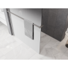 Mexen Kioto+ shower wall with shelf Walk-in 70 x 200 cm, white ombre 8 mm, brushed nickel - 800-070-121-97-86