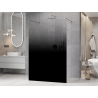 Mexen Kioto Freestanding Shower Wall 130 x 200 cm, Black Ombre 8 mm, Chrome - 800-130-002-01-76