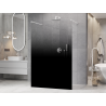 Mexen Kioto freestanding shower wall 100 x 200 cm, black ombre 8 mm, white - 800-100-002-20-76
