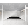 Mexen Kioto freestanding shower wall 130 x 200 cm, black ombre 8 mm, white - 800-130-002-20-76