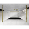 Mexen Kioto freestanding shower wall 150 x 200 cm, black ombre 8 mm, gold - 800-150-002-50-76