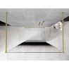 Mexen Kioto freestanding shower wall 100 x 200 cm, black ombre 8 mm, brushed gold - 800-100-002-55-76