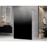 Mexen Kioto free-standing shower wall 150 x 200 cm, black ombre 8 mm, brushed gold - 800-150-002-55-76