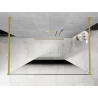 Mexen Kioto Freestanding Shower Wall 120 x 200 cm, Black Ombre 8 mm, Brushed Gold - 800-120-002-55-76