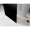 Mexen Kioto Freestanding Shower Wall 120 x 200 cm, Black Ombre 8 mm, Brushed Gold - 800-120-002-55-76
