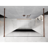 Mexen Kioto free-standing shower wall 120 x 200 cm, black ombre 8 mm, rose gold - 800-120-002-60-76