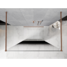 Mexen Kioto freestanding shower wall 110 x 200 cm, black ombre 8 mm, brushed copper - 800-110-002-65-76