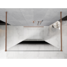 Mexen Kioto freestanding shower screen 130 x 200 cm, black ombre 8 mm, brushed copper - 800-130-002-65-76