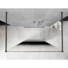 Mexen Kioto freestanding shower wall 100 x 200 cm, black ombre 8 mm, brushed gun gray - 800-100-002-66-76