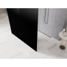 Mexen Kioto Freestanding Shower Wall 140 x 200 cm, Black Ombre 8 mm, Brushed Nickel - 800-140-002-97-76