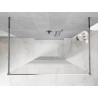 Mexen Kioto freestanding shower wall 100 x 200 cm, white ombre 8 mm, chrome - 800-100-002-01-86