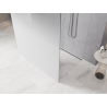 Mexen Kioto freestanding shower wall 130 x 200 cm, white ombre 8 mm, chrome - 800-130-002-01-86