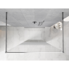 Mexen Kioto freestanding shower wall 150 x 200 cm, white ombre 8 mm, chrome - 800-150-002-01-86