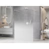 Mexen Kioto freestanding shower wall 110 x 200 cm, white ombre 8 mm, white - 800-110-002-20-86