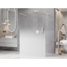 Mexen Kioto Freestanding Shower Screen 150 x 200 cm, White Ombre 8 mm, White - 800-150-002-20-86