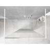 Mexen Kioto freestanding shower wall 140 x 200 cm, white ombre 8 mm, white - 800-140-002-20-86