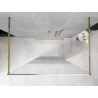 Mexen Kioto Freestanding Shower Wall 150 x 200 cm, White Ombre 8 mm, Gold - 800-150-002-50-86