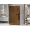 Mexen Kioto Freestanding shower wall 110 x 200 cm, bronze 8 mm, chrome - 800-110-002-01-32
