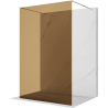 Mexen Kioto freestanding shower wall 120 x 200 cm, bronze 8 mm, chrome - 800-120-002-01-32