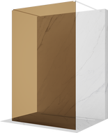 Mexen Kioto Freestanding shower wall 110 x 200 cm, bronze 8 mm, white - 800-110-002-20-32