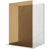 Mexen Kioto freestanding shower wall 120 x 200 cm, bronze 8 mm, white - 800-120-002-20-32