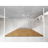 Mexen Kioto Freestanding shower wall 110 x 200 cm, bronze 8 mm, white - 800-110-002-20-32