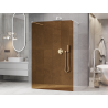 Mexen Kioto Freestanding shower wall 110 x 200 cm, bronze 8 mm, white - 800-110-002-20-32