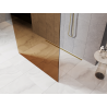 Mexen Kioto freestanding shower wall 100 x 200 cm, bronze 8 mm, gold - 800-100-002-50-32
