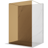 Mexen Kioto free-standing shower wall 110 x 200 cm, bronze 8 mm, gold - 800-110-002-50-32