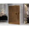 Mexen Kioto freestanding shower wall 100 x 200 cm, bronze 8 mm, gold - 800-100-002-50-32
