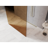 Mexen Kioto freestanding shower panel 110 x 200 cm, bronze 8 mm, brushed gold - 800-110-002-55-32
